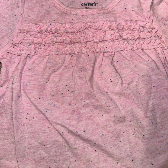Carters Dotted Pink Long Sleeve - Picture 3 of 6